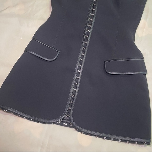 Paris Georgia- Shana Mini Dress Black Strapless Size Medium LDB Designer - Picture 4 of 9